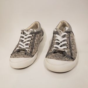 COACH FRANCESCA SNEAKERS WHITE GREY SIZE 6B